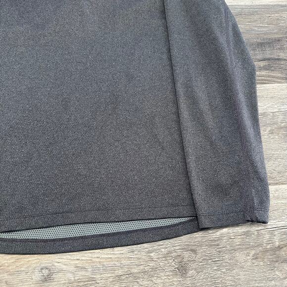 Nike Golf Dri Fit Gray Black Mens L Swoosh Logo Quarter Zip Shirt Performance - Picture 4 of 10